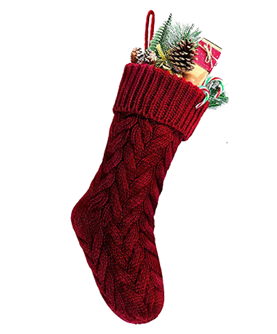 red knit stocking